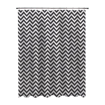 Kenney Mfg Medium Weight Decorative PEVA Shower Liner, 70" W x 72" H, Chevron KN61284